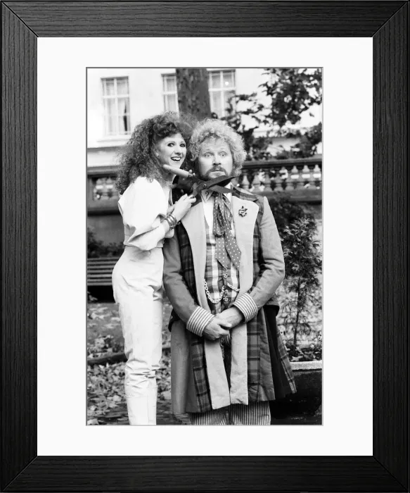Framed Print : Doctor Who actor Colin Baker, photocall with new assistant, actress Bonnie Langford