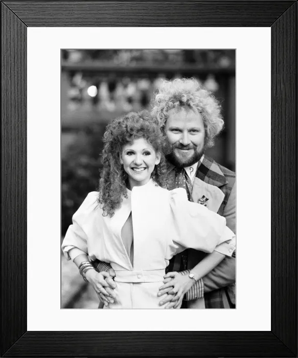 Framed Print : Doctor Who actor Colin Baker, photocall with new assistant, actress Bonnie Langford Framed Print : Doctor Who actor Colin Baker, photocall with new assistant, actress Bonnie Langford