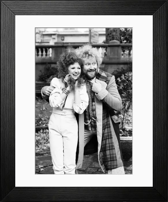 Framed Print : Doctor Who actor Colin Baker, photocall with new assistant, actress Bonnie Langford