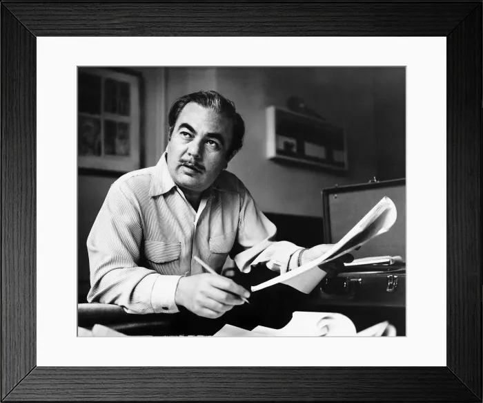 Framed Print : Sydney Newman TV Producer at his home in Crediton Hill London NW6 1962