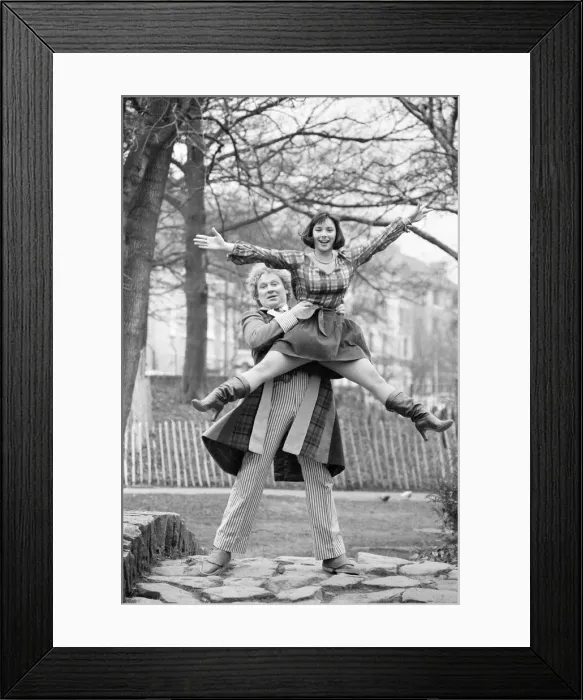 Framed Print : Colin Baker, new Doctor Who, the 6th, with actress Nicola Bryant