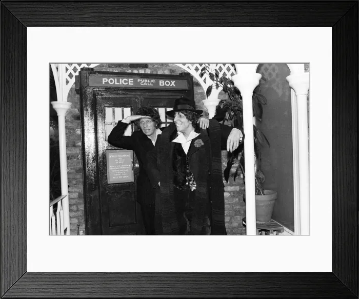 Framed Print : Doctor Who, actor Tom Baker - the 4th Doctor - pictured at Madame Tussauds in London