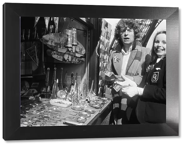 Actor Tom Baker - the 4th Doctor Who, pictured with fellow Time Lord Romana played by