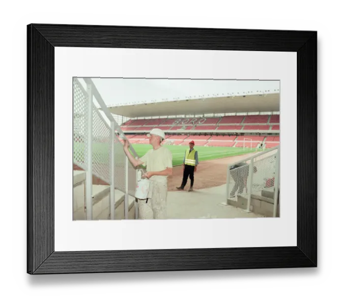Framed Print : Middlesbrough Football Club, new Riverside Stadium under constriction, Circa 1995 Framed Print : Middlesbrough Football Club, new Riverside Stadium under constriction, Circa 1995
