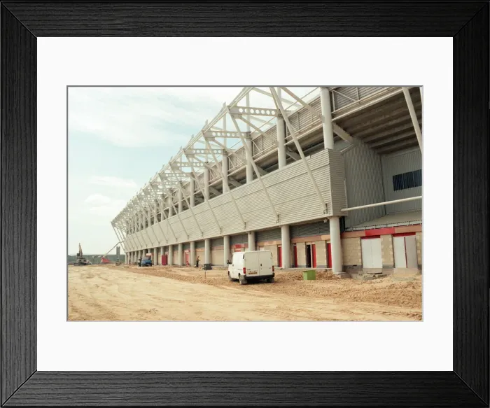 Framed Print : Middlesbrough Football Club, new Riverside Stadium under constriction, Circa 1995 Framed Print : Middlesbrough Football Club, new Riverside Stadium under constriction, Circa 1995