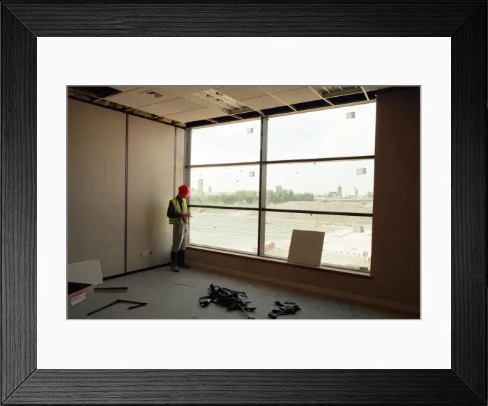 Framed Print : Middlesbrough Football Club, new Riverside Stadium under constriction, Circa 1995 Framed Print : Middlesbrough Football Club, new Riverside Stadium under constriction, Circa 1995