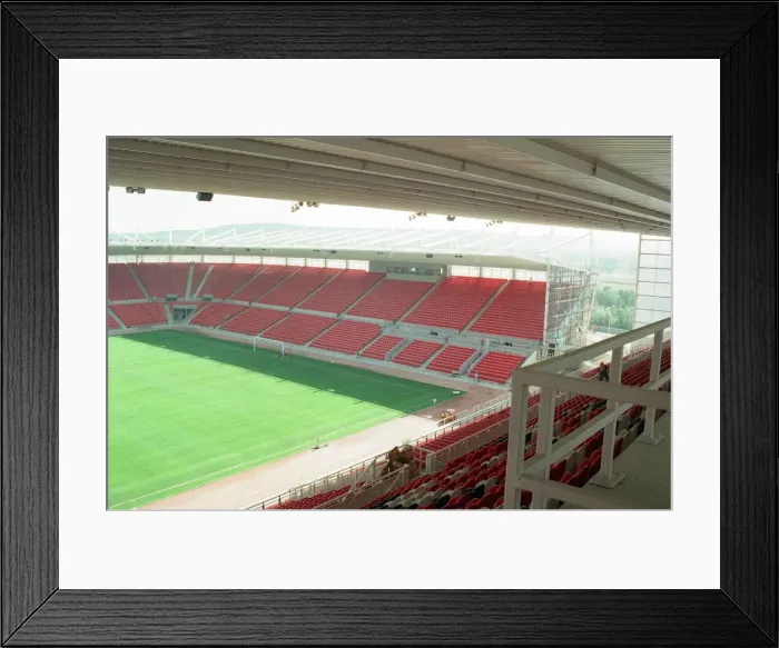 Framed Print : Middlesbrough Football Club, new Riverside Stadium under constriction, Circa 1995