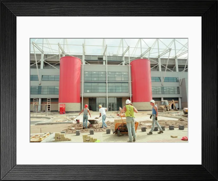 Framed Print : Middlesbrough Football Club, new Riverside Stadium under constriction, Circa 1995 Framed Print : Middlesbrough Football Club, new Riverside Stadium under constriction, Circa 1995