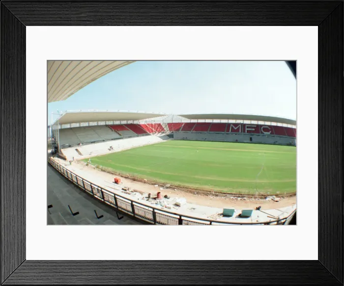Framed Print : Middlesbrough Football Club, new Riverside Stadium under constriction, Circa 1995