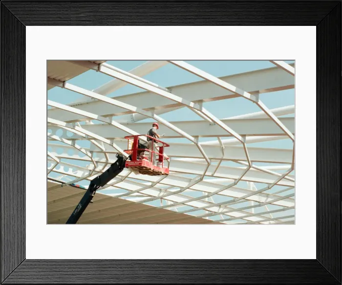 Framed Print : Middlesbrough Football Club, new Riverside Stadium under constriction, Circa 1995 Framed Print : Middlesbrough Football Club, new Riverside Stadium under constriction, Circa 1995