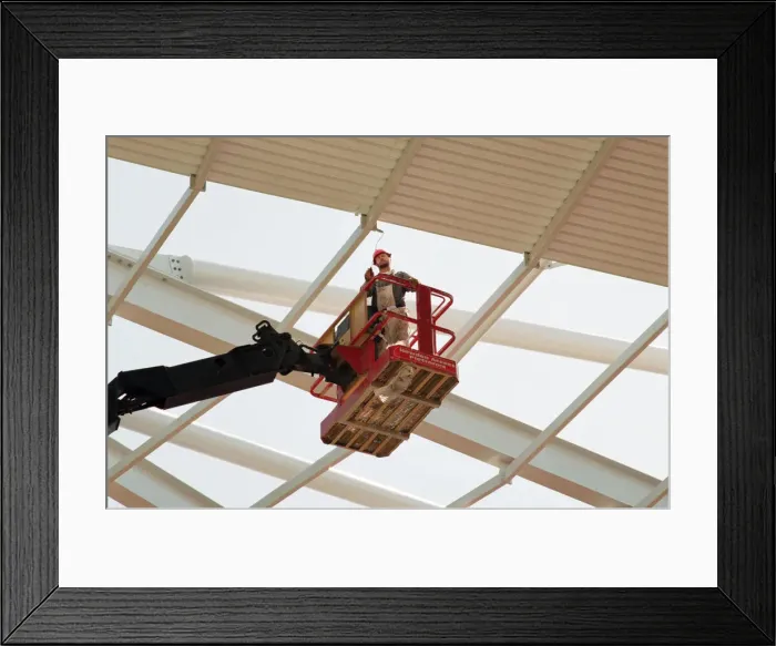 Framed Print : Middlesbrough Football Club, new Riverside Stadium under constriction, Circa 1995 Framed Print : Middlesbrough Football Club, new Riverside Stadium under constriction, Circa 1995