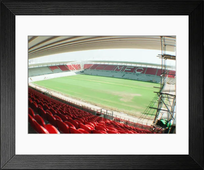 Framed Print : Middlesbrough Football Club, new Riverside Stadium under constriction, Circa 1995 Framed Print : Middlesbrough Football Club, new Riverside Stadium under constriction, Circa 1995