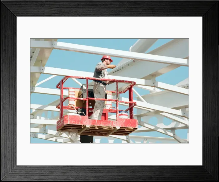 Framed Print : Middlesbrough Football Club, new Riverside Stadium under constriction, Circa 1995 Framed Print : Middlesbrough Football Club, new Riverside Stadium under constriction, Circa 1995