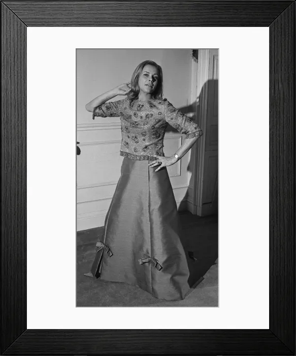 Framed Print : Film Goldfinger 1964 Honor Blackman who stars as Bond girl Pussy Galore in Framed Print : Film Goldfinger 1964 Honor Blackman who stars as Bond girl Pussy Galore in