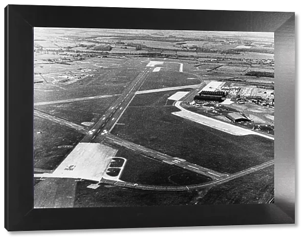 Aerial view of Teesside Airport 10th April 1985