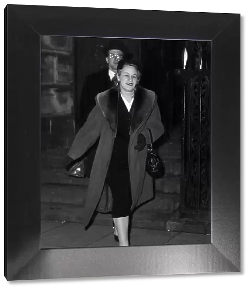 Miss Rose Heilbron Q. C. seen here leaving Stafford Assizes after her first case as