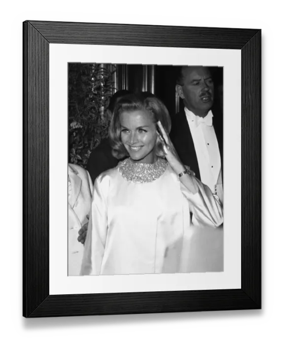 Framed Print : Goldfinger Premiere 1964 Honor Blackman arrives at the premiere of the latest James Framed Print : Goldfinger Premiere 1964 Honor Blackman arrives at the premiere of the latest James