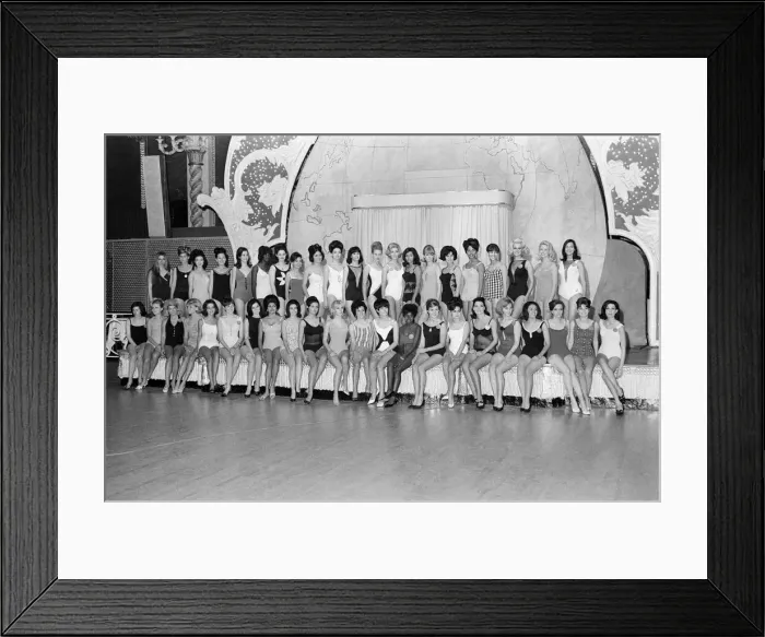 Framed Print : Miss World Contestants, Photo-call at the Lyceum Ballroom, London Framed Print : Miss World Contestants, Photo-call at the Lyceum Ballroom, London