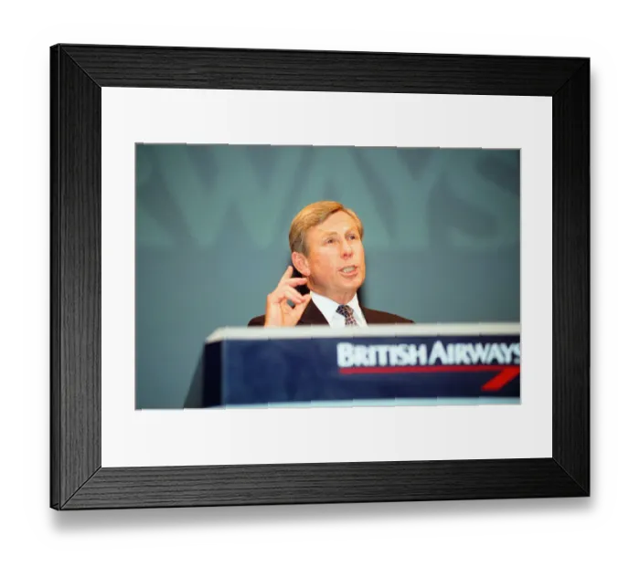 Framed Print : British Airways Chairman Colin Marshall give his account of the Virgin Framed Print : British Airways Chairman Colin Marshall give his account of the Virgin