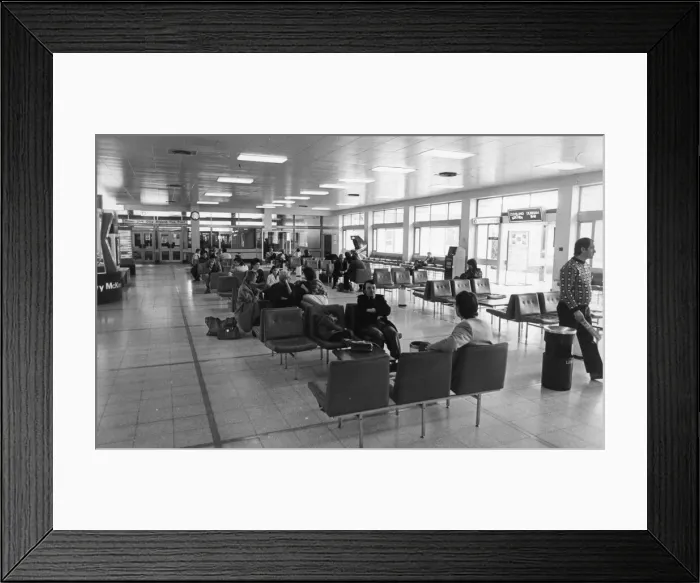 Framed Print : The departure lounge at Teesside Airport 10th April 1985 Framed Print : The departure lounge at Teesside Airport 10th April 1985