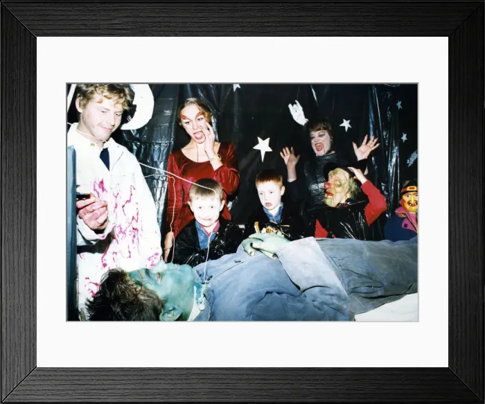Framed Print : Children visiting the Botanic Centre, Middlesbrough during Halloween had an extra Framed Print : Children visiting the Botanic Centre, Middlesbrough during Halloween had an extra