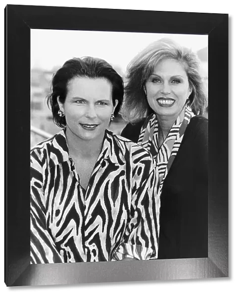 Joanna Lumley Actress with Comedienne Jennifer Saunders