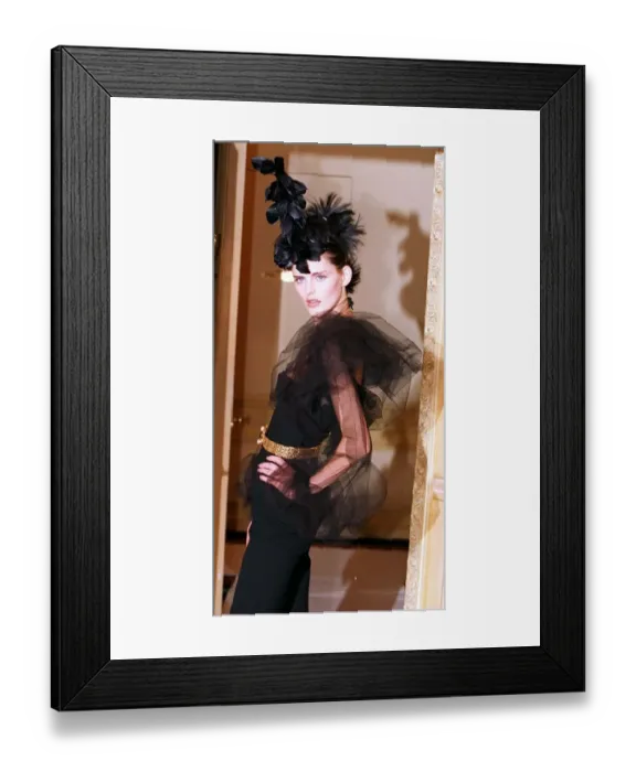 Framed Print : Designs by Chanel modelled by Supermodel Stella Tennant Framed Print : Designs by Chanel modelled by Supermodel Stella Tennant