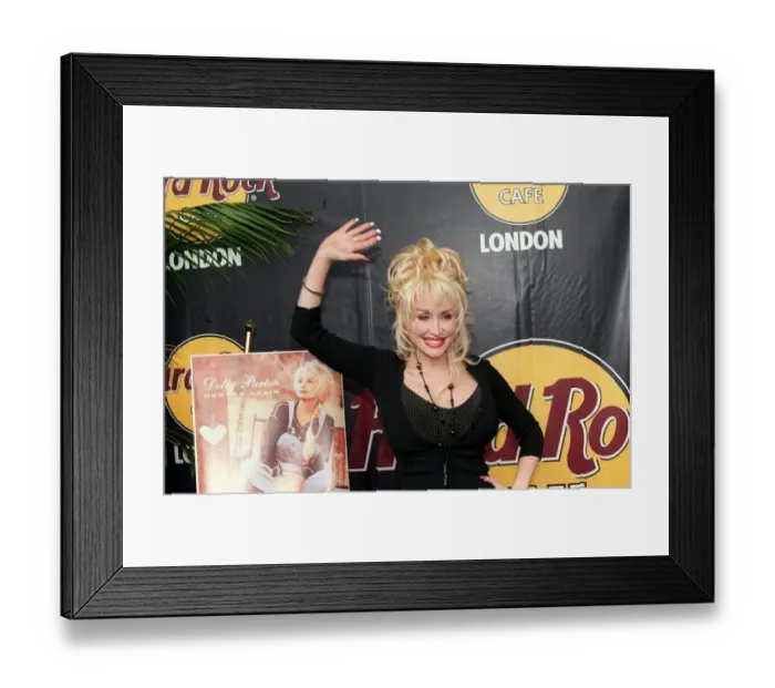 Framed Print : Dolly Parton Actress / Singer September 98 At the Hard Rock Cafe in London to promote Framed Print : Dolly Parton Actress / Singer September 98 At the Hard Rock Cafe in London to promote