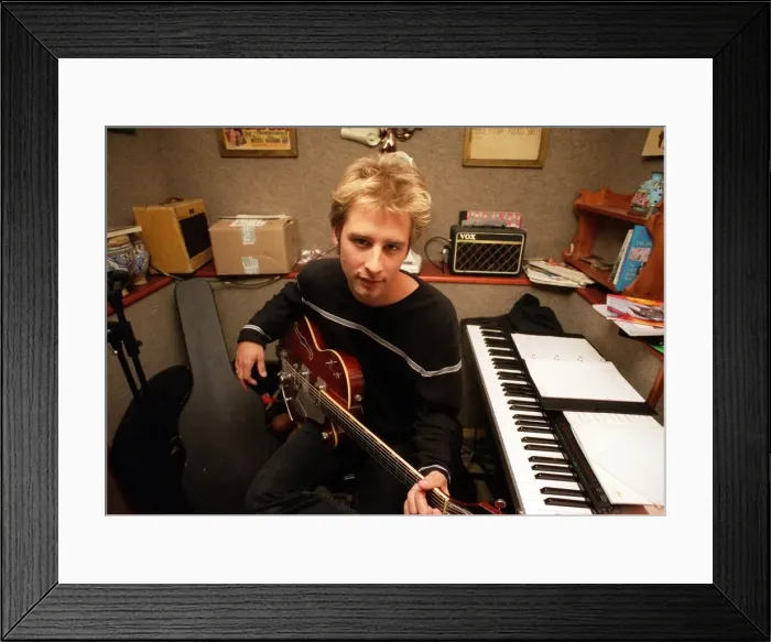Framed Print : Chesney Hawkes in his London studio August 1998