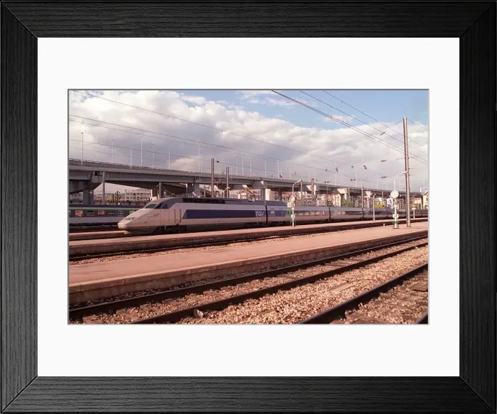Framed Print : General view of French TGV Transport Trains at Nice Station, France Framed Print : General view of French TGV Transport Trains at Nice Station, France