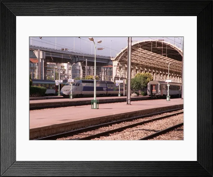 Framed Print : General view of French TGV Transport Trains at Nice Station, France Framed Print : General view of French TGV Transport Trains at Nice Station, France