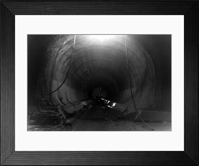 Framed Print : General view of the inside of a tunnel during the construction of The Channel Tunnel Framed Print : General view of the inside of a tunnel during the construction of The Channel Tunnel