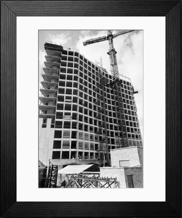 Framed Print : Construction of the new Alpha Tower tower block, headquarters of the commercial Framed Print : Construction of the new Alpha Tower tower block, headquarters of the commercial