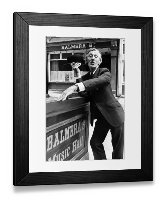 Framed Print : Frankie Burns, Tyneside Comedian. Standing outside Balmbras Music Hall Framed Print : Frankie Burns, Tyneside Comedian. Standing outside Balmbras Music Hall