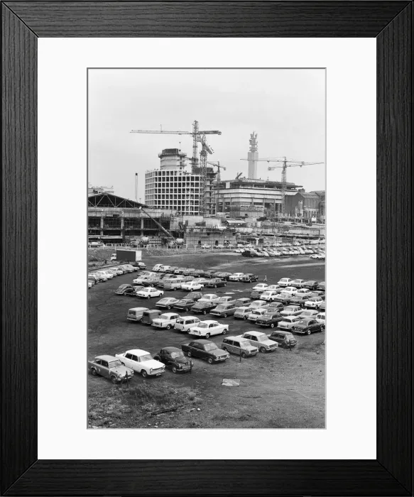 Framed Print : Construction in progress on the new ATV Alpha Tower block Framed Print : Construction in progress on the new ATV Alpha Tower block