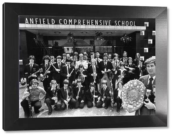 Members of the prize winning school band of Anfield Comprehensive, Breckfield Park