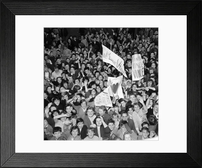 Framed Print : Vince Taylor, Roll & Roll Singer, at the Gaumont Theatre, Shepherds Bush, London Framed Print : Vince Taylor, Roll & Roll Singer, at the Gaumont Theatre, Shepherds Bush, London