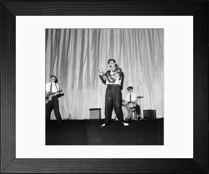 Framed Print : Vince Taylor, Roll & Roll Singer, at the Gaumont Theatre, Shepherds Bush, London Framed Print : Vince Taylor, Roll & Roll Singer, at the Gaumont Theatre, Shepherds Bush, London