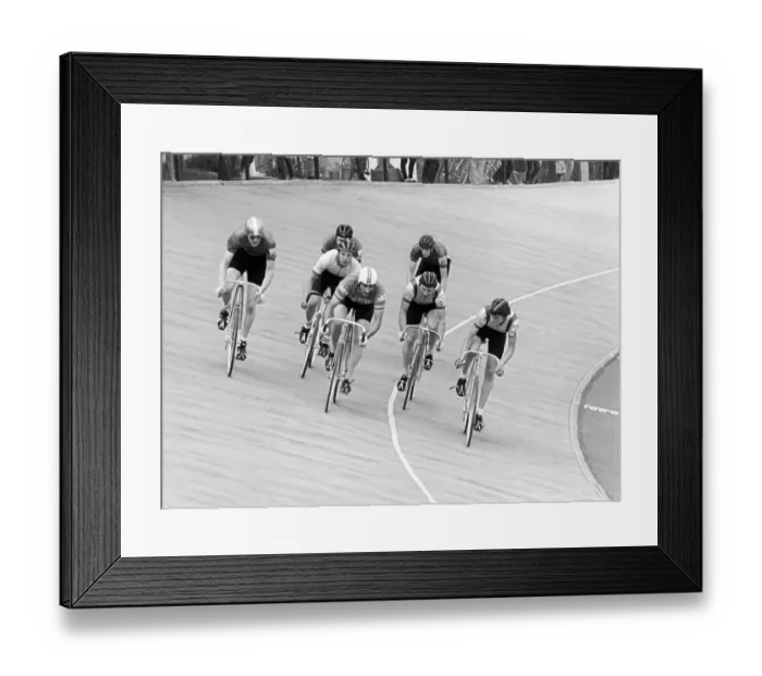 Framed Print : Cycle Racing at Clairville Stadium, Middlesbrough. 25th July 1981 Framed Print : Cycle Racing at Clairville Stadium, Middlesbrough. 25th July 1981