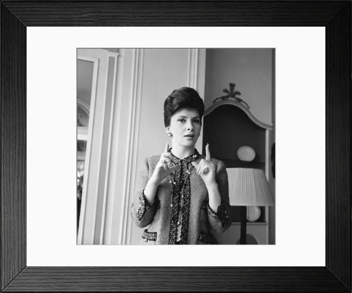 Framed Print : Gina Lollobrigida actress pictured in the Savoy Hotel in London in 1963 Y2K Framed Print : Gina Lollobrigida actress pictured in the Savoy Hotel in London in 1963 Y2K