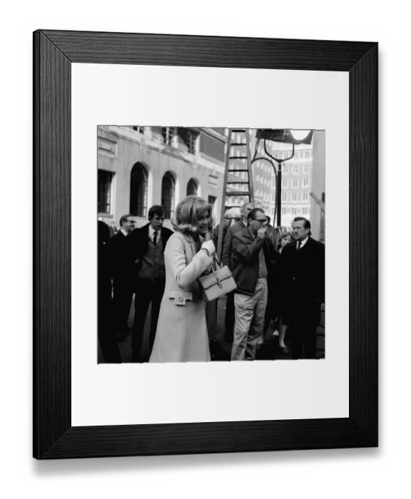 Framed Print : Susannah York Actress, Mar 1966 feeling cold on location clutches a hot water
