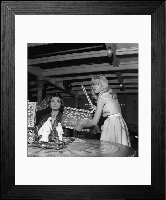 Framed Print : Actress Hayley Mills and Pola Negri November 1963 on the set of the film