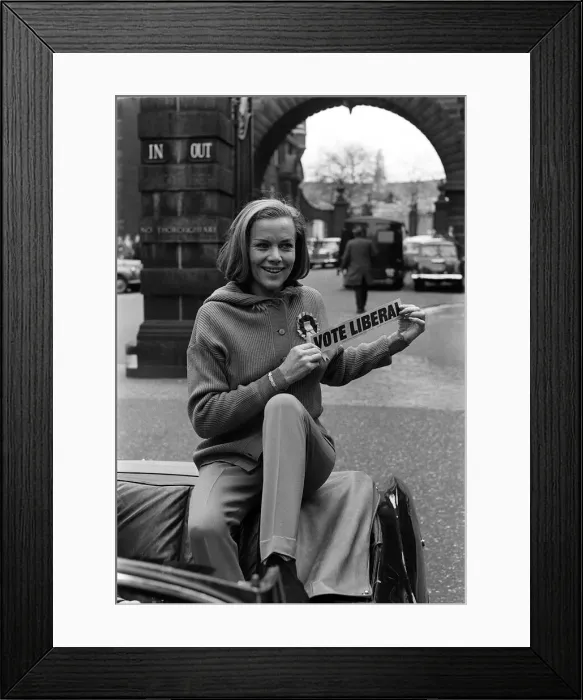 Framed Print : Honor Blackman Actress, Mar 1966 gave support to Tom Houston who is contesting Framed Print : Honor Blackman Actress, Mar 1966 gave support to Tom Houston who is contesting