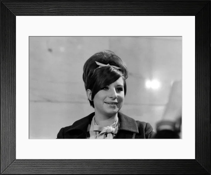 Framed Print : Barbra Streisand American actress and singer, photographed in the Savoy Hotel in London Framed Print : Barbra Streisand American actress and singer, photographed in the Savoy Hotel in London