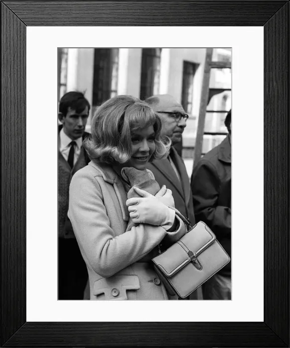Framed Print : Susannah York Actress, Mar 1966 feeling cold on location clutches a hot water Framed Print : Susannah York Actress, Mar 1966 feeling cold on location clutches a hot water