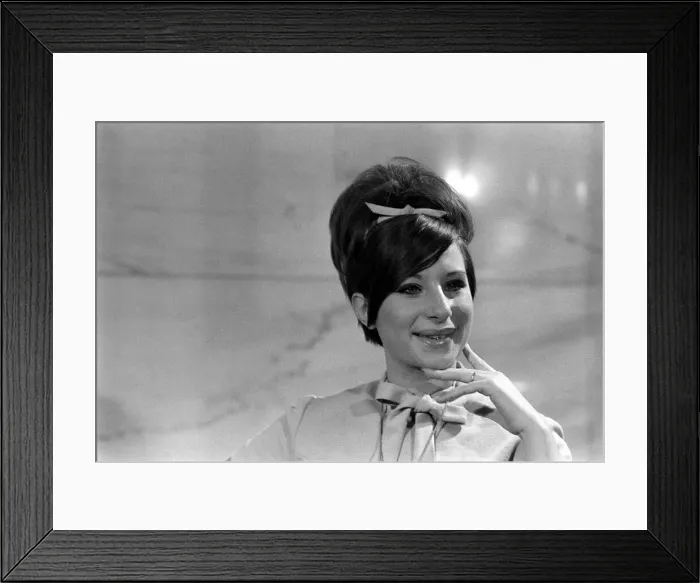 Framed Print : Barbra Streisand American actress and singer, Mar 1966 photographed in the Savoy Hotel in Framed Print : Barbra Streisand American actress and singer, Mar 1966 photographed in the Savoy Hotel in