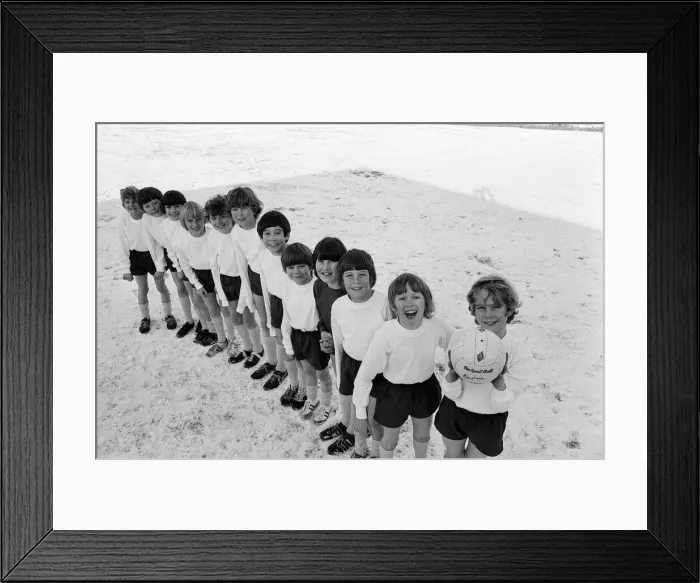 Framed Print : Little Downham Boys Team, made up of 10 year olds from Downham Foeffees Junior School Framed Print : Little Downham Boys Team, made up of 10 year olds from Downham Foeffees Junior School