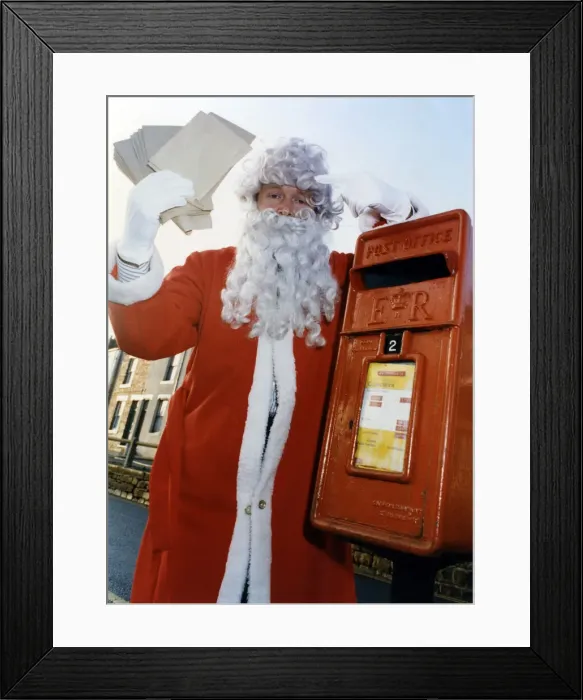 Framed Print : Run along to the post box! Santa - alias Peter Clifford - is warning Framed Print : Run along to the post box! Santa - alias Peter Clifford - is warning