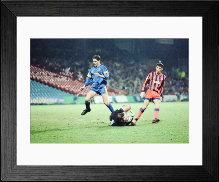 Framed Print : Wimbledon 1-3 Everton, League match at Selhurst Park, Tuesday 26th January 1993