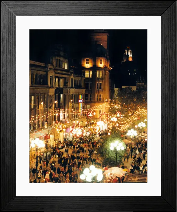 Framed Print : Christmas Lights are Switched On, Church Street, Liverpool, 16th November 1995 Framed Print : Christmas Lights are Switched On, Church Street, Liverpool, 16th November 1995